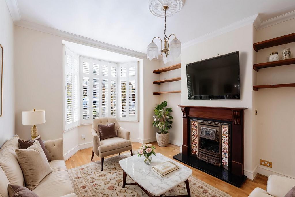 Living room, fireplace