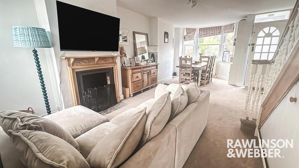 Living room, fireplace