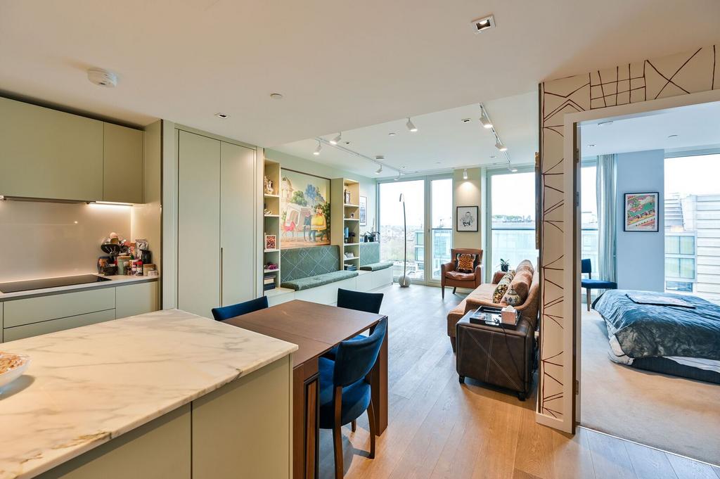 Open-plan living area, open plan living