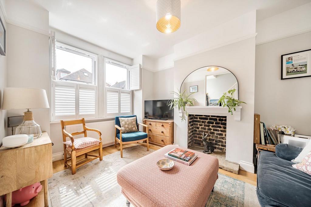 Living room, fireplace