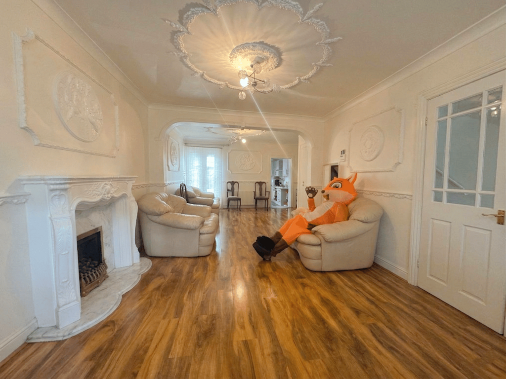 Living room, fireplace