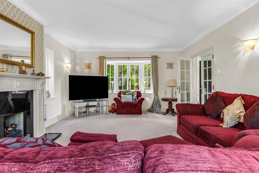 Living room, fireplace