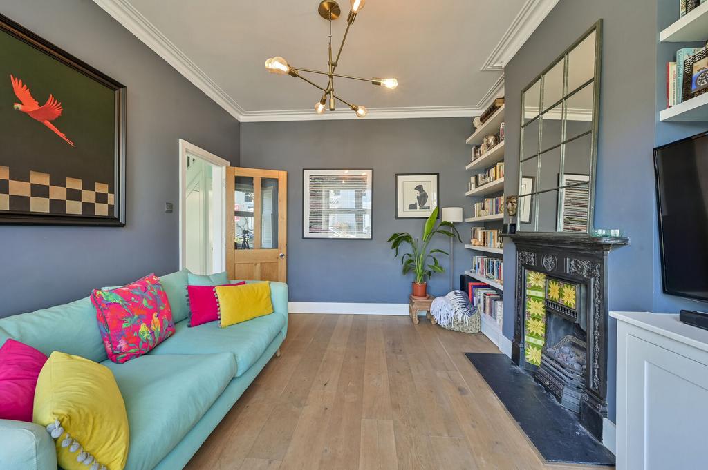 Living room, fireplace