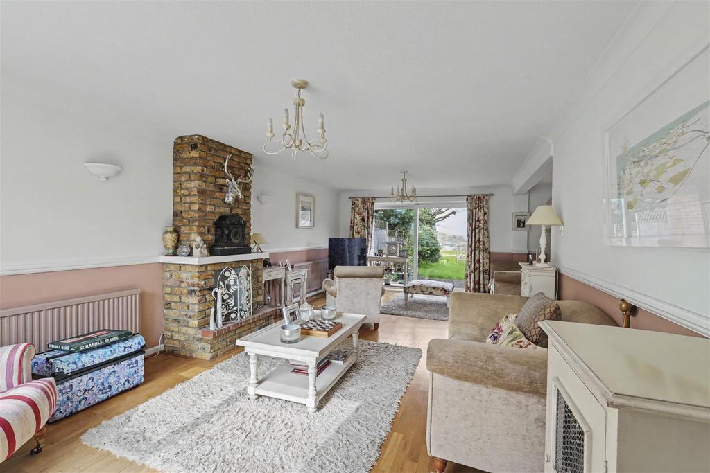 Living room, fireplace