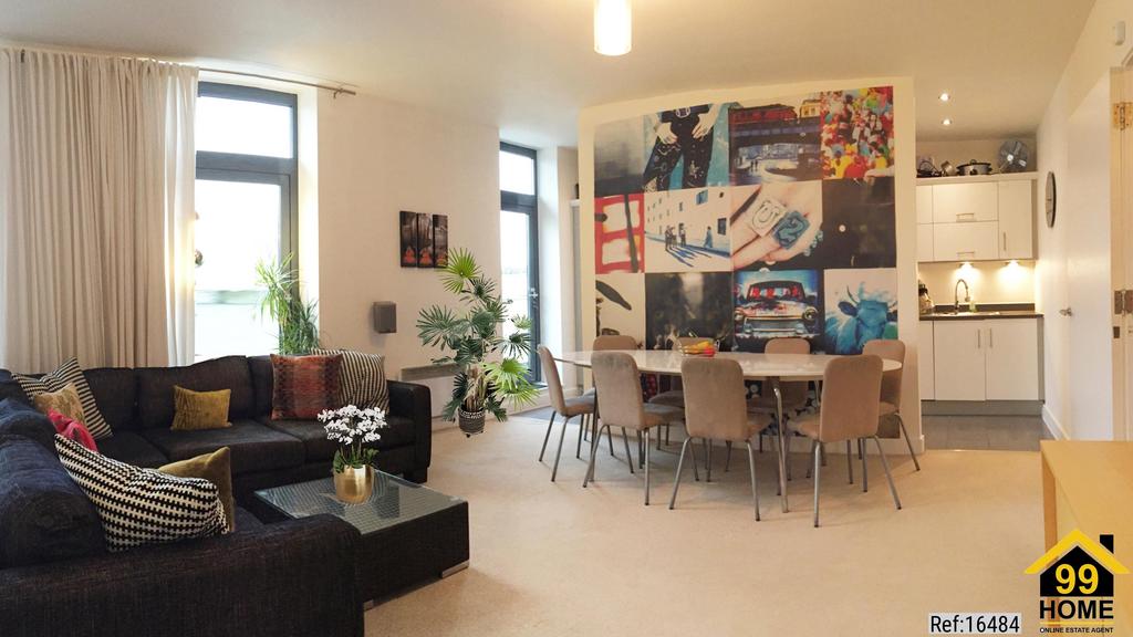 Open-plan living area, open plan living