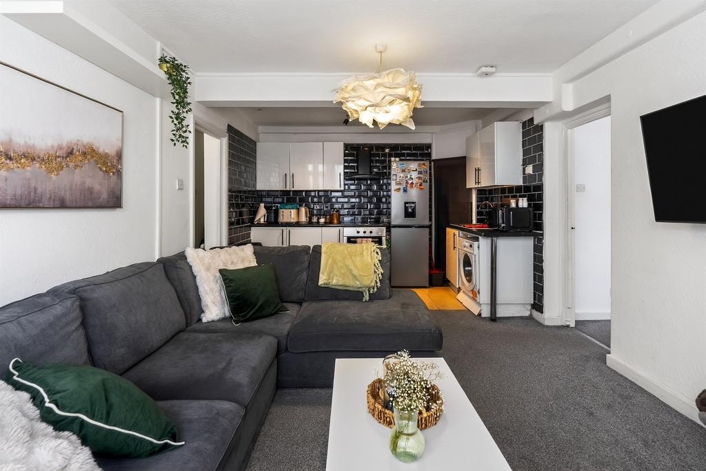 Open-plan living area, open plan living