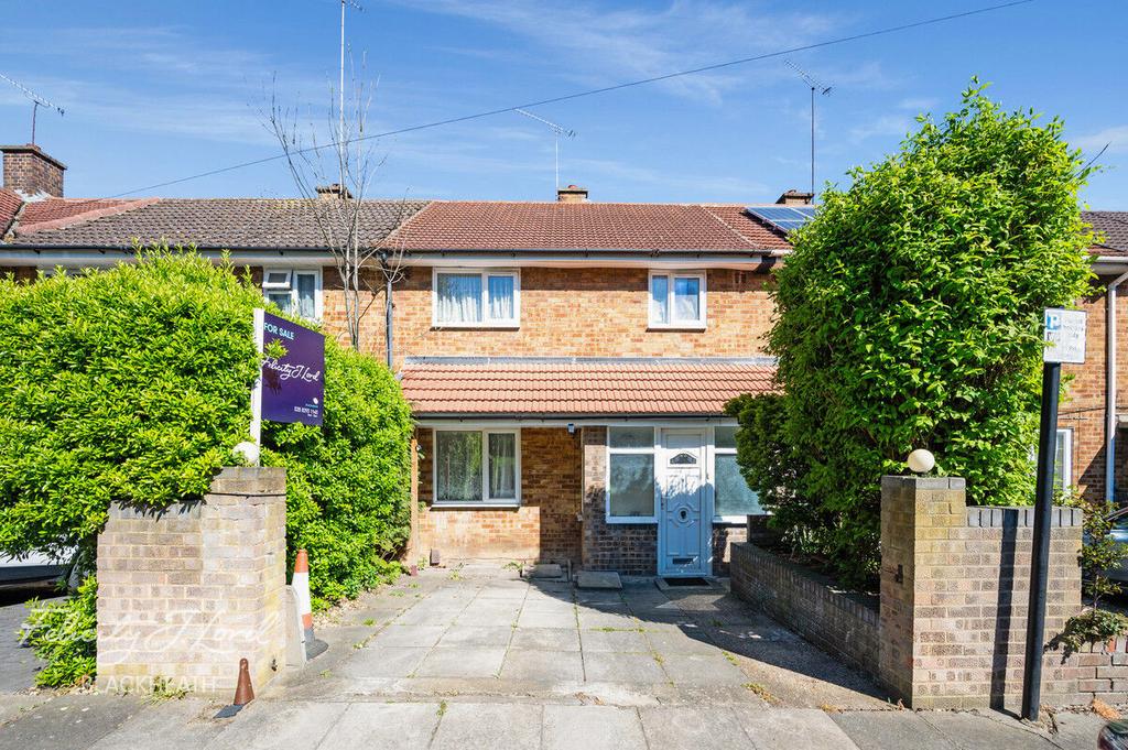 Semi-detached house exterior, driveway