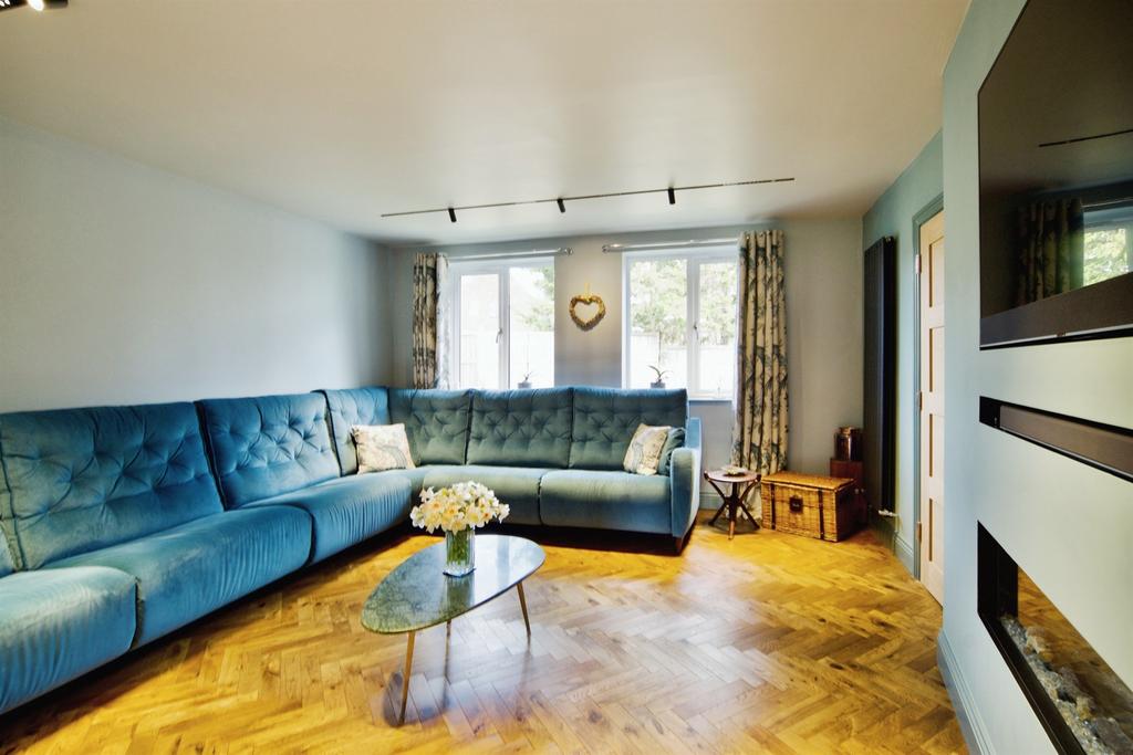 Living room, fireplace