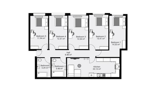 5 bedroom house to rent, Harvey House, Lincoln LN1