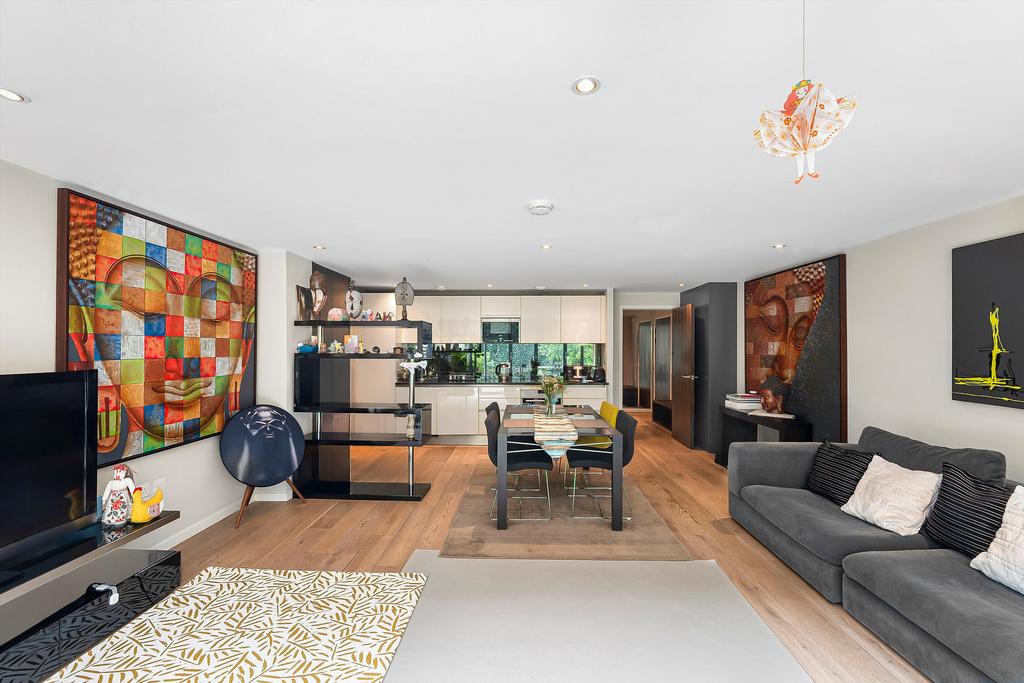 Open-plan living area, open plan living