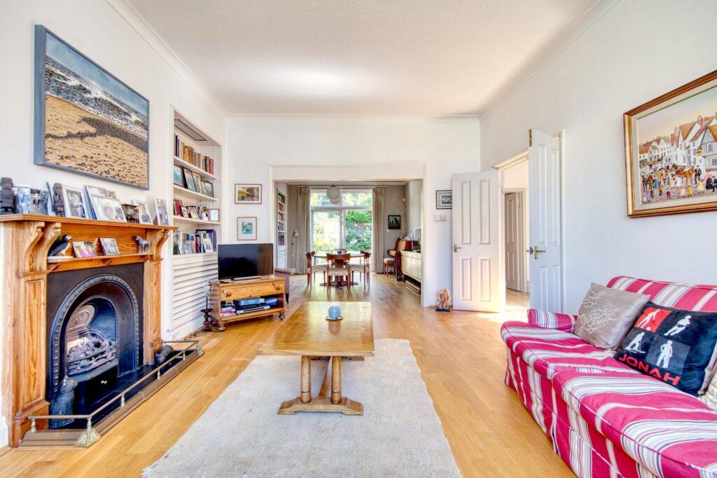 Living room, fireplace