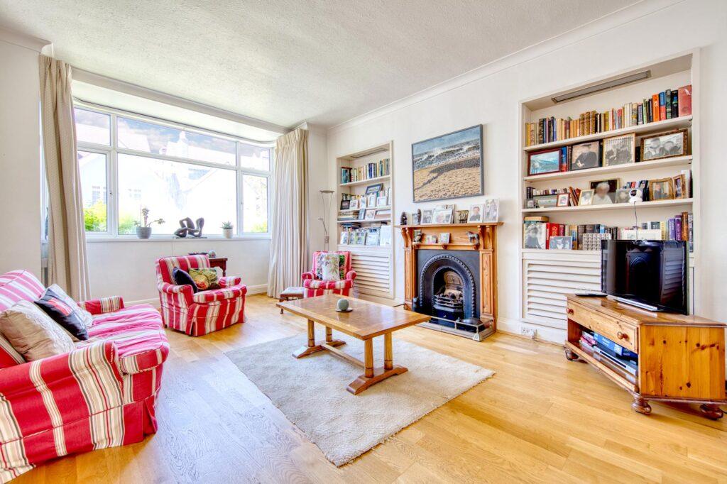 Living room, fireplace