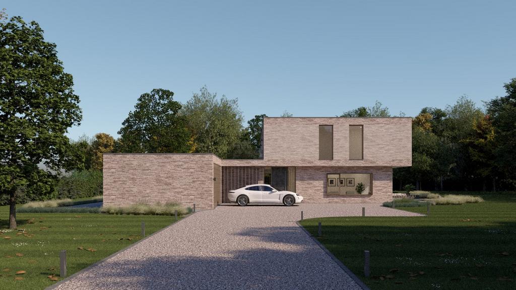 Detached house exterior, driveway