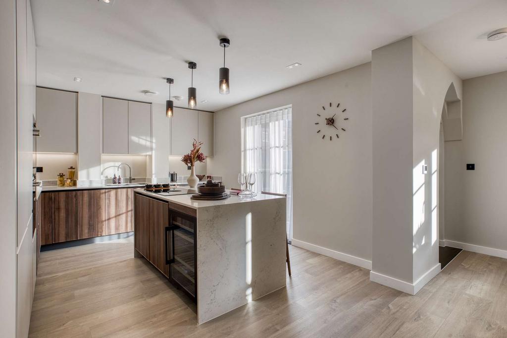 Kitchen, open plan living