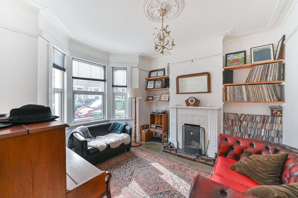 Living room, fireplace