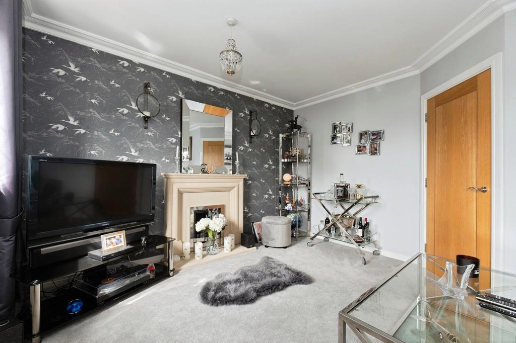Living room, fireplace