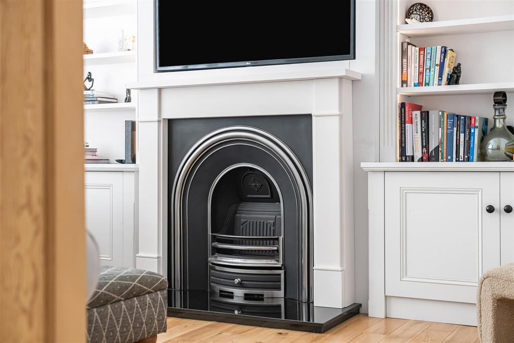 Living room, fireplace