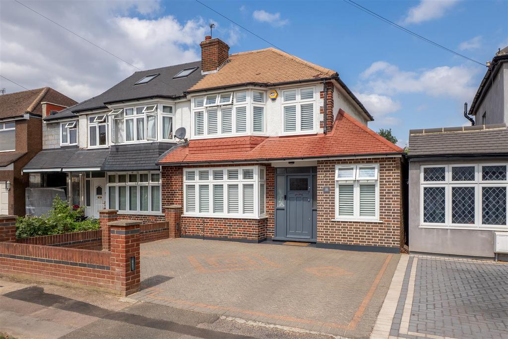 Semi-detached house exterior, driveway