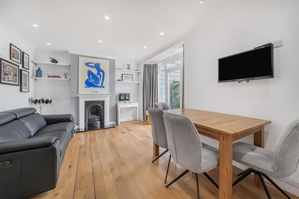 Open-plan living area, open plan living, fireplace