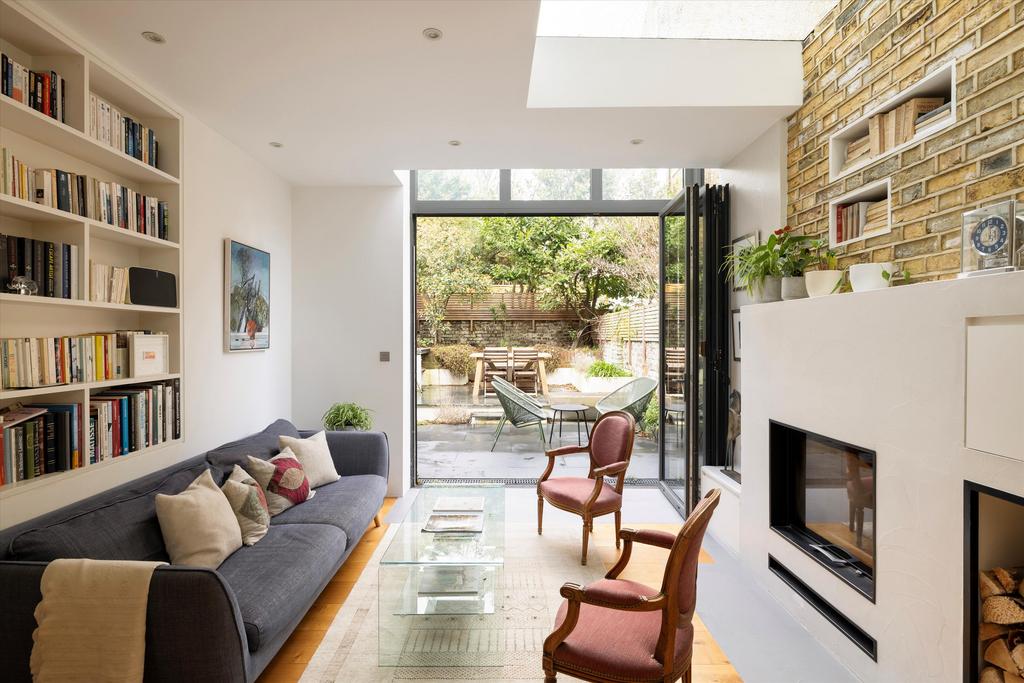Living room, fireplace