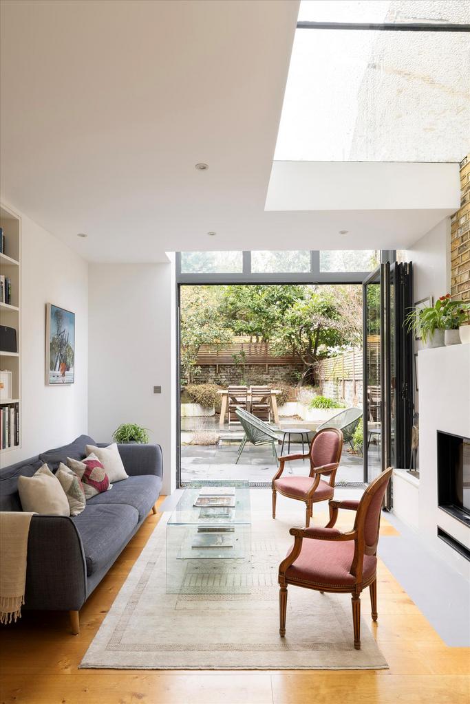 Living room, fireplace