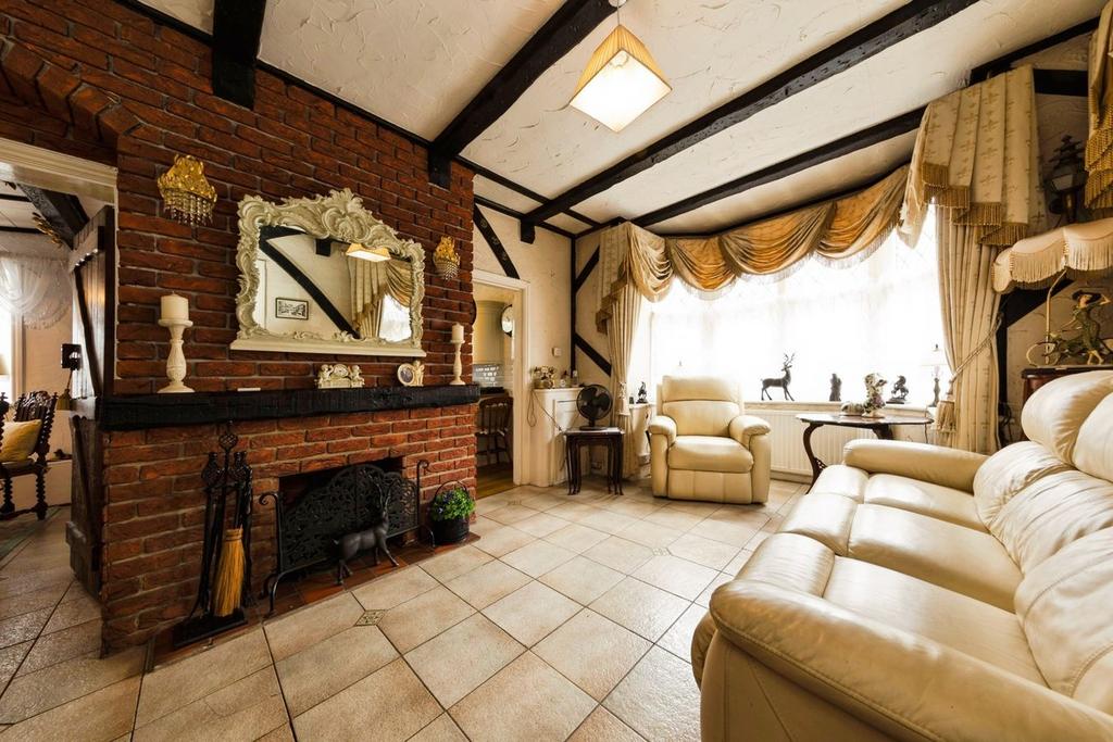 Living room, fireplace