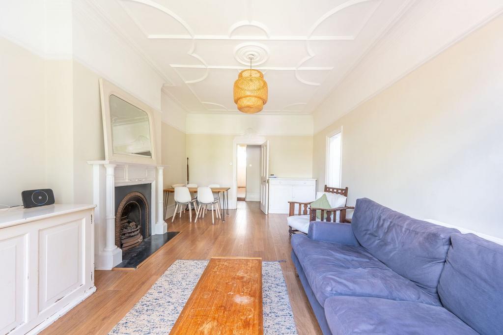Living room, fireplace