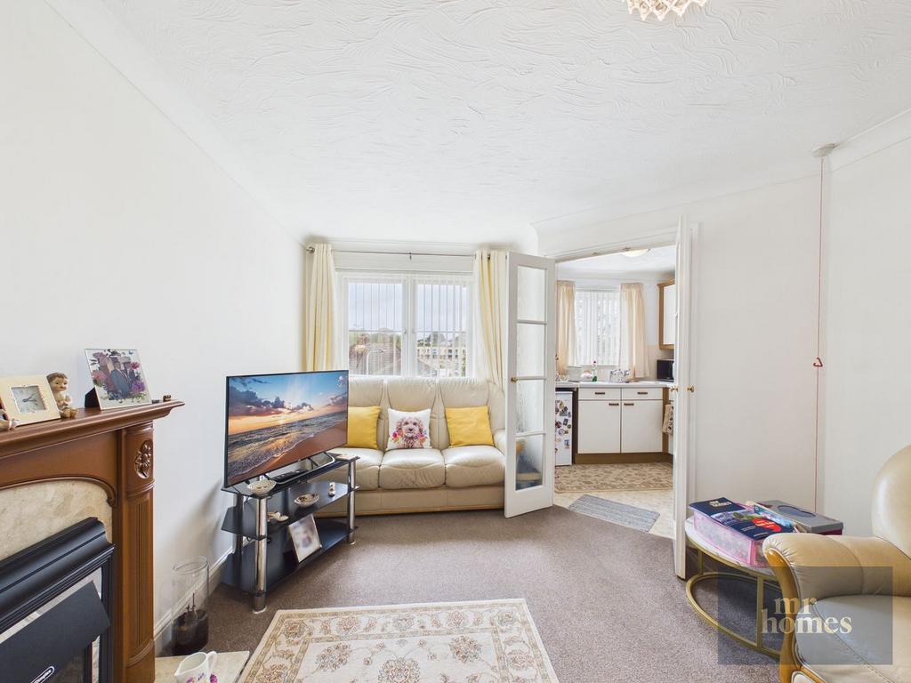 Living room, fireplace
