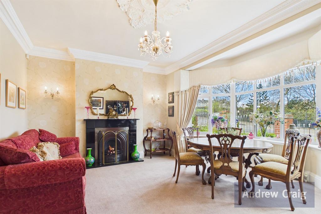 Living room, fireplace