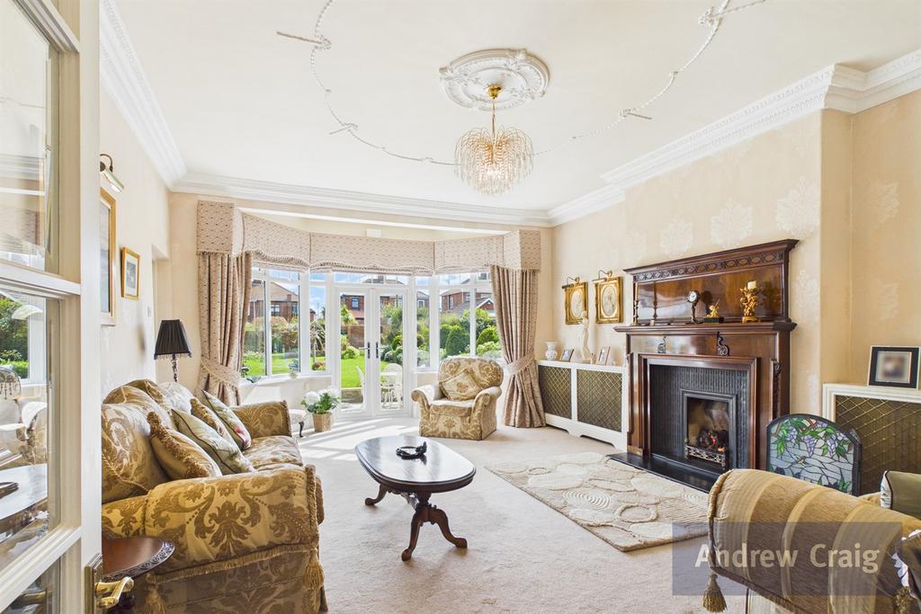 Living room, fireplace