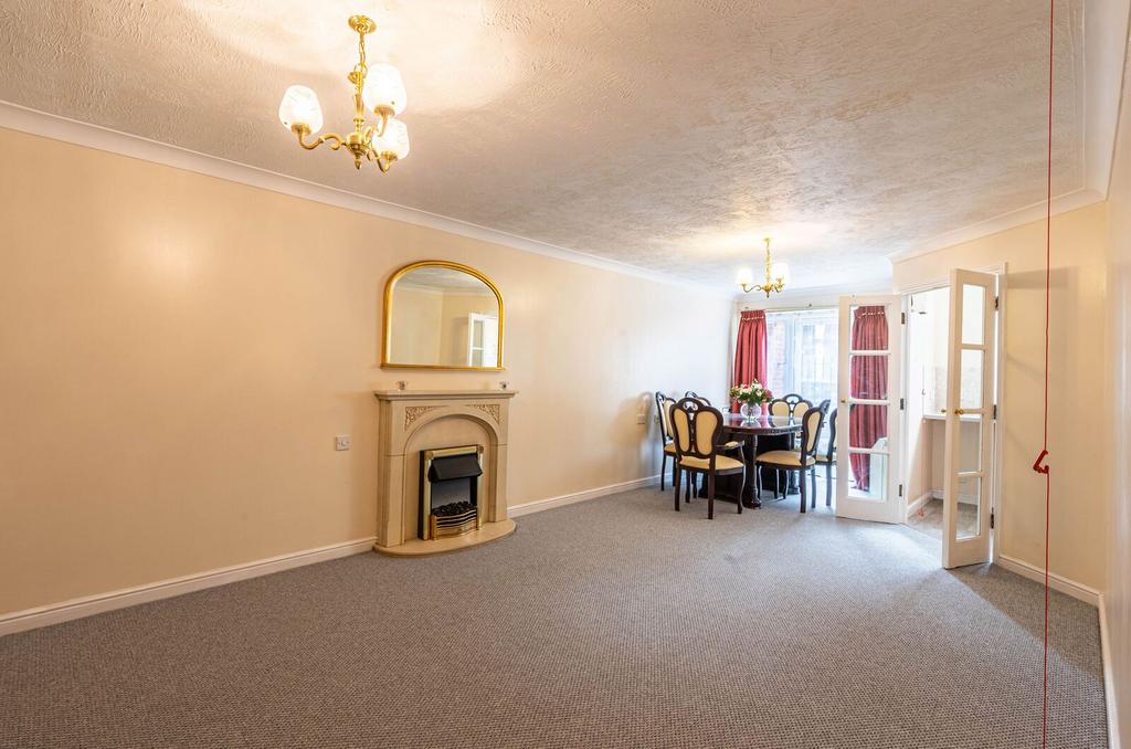 Living room, fireplace