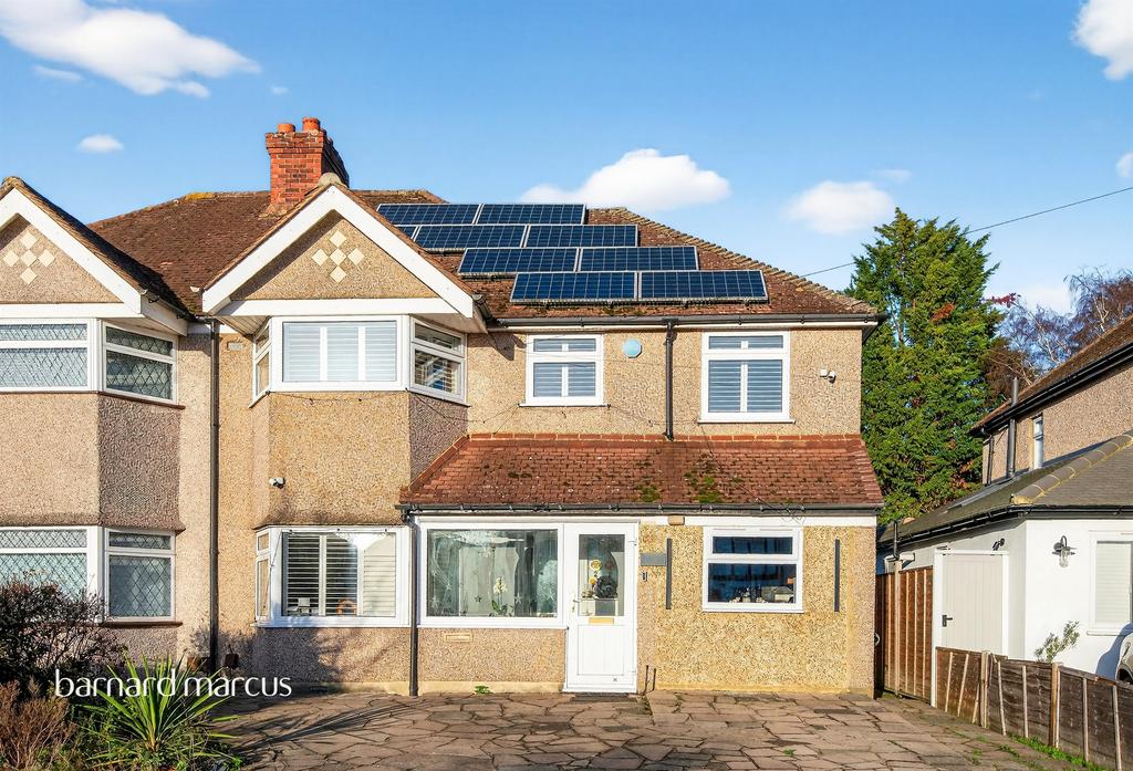 House exterior, solar panels