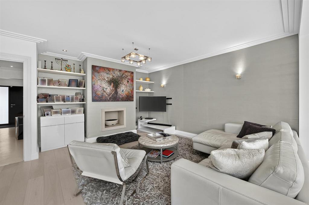 Living room, fireplace