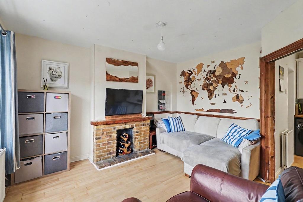 Living room, fireplace