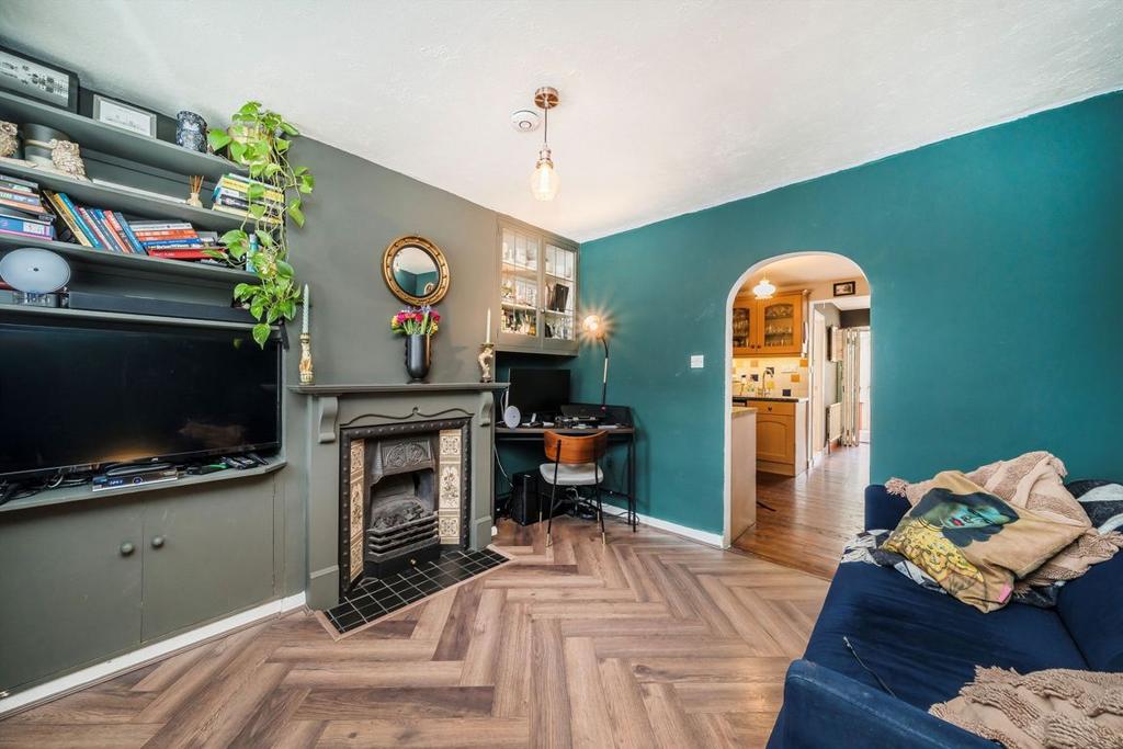 Living room, fireplace