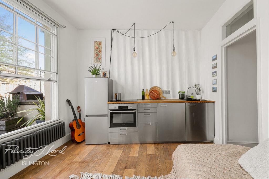 Studio apartment interior, open plan living