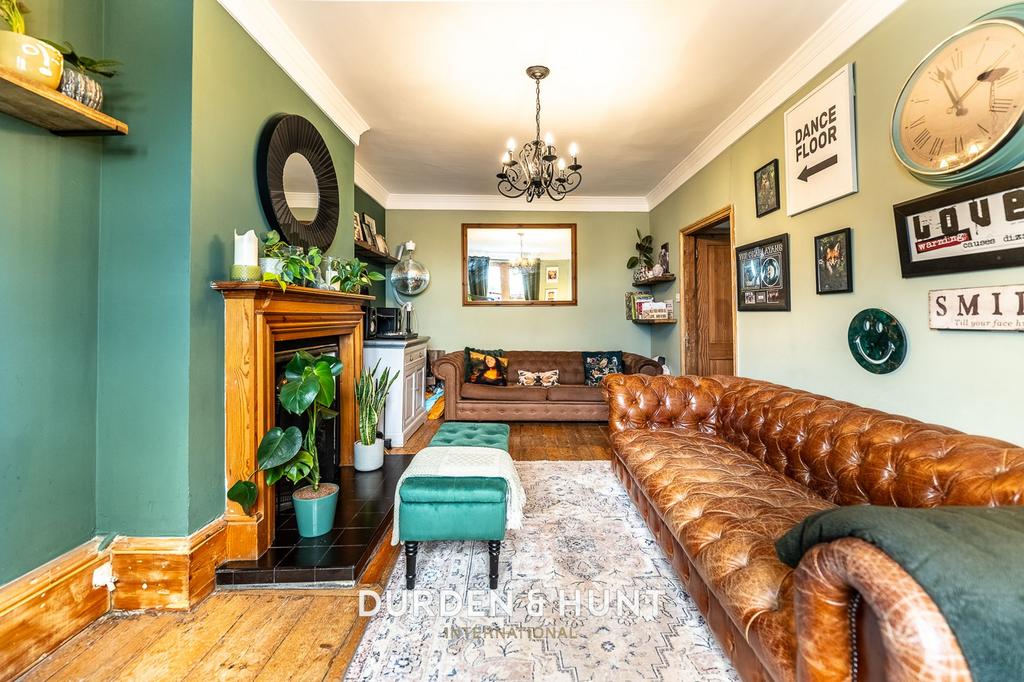 Living room, fireplace