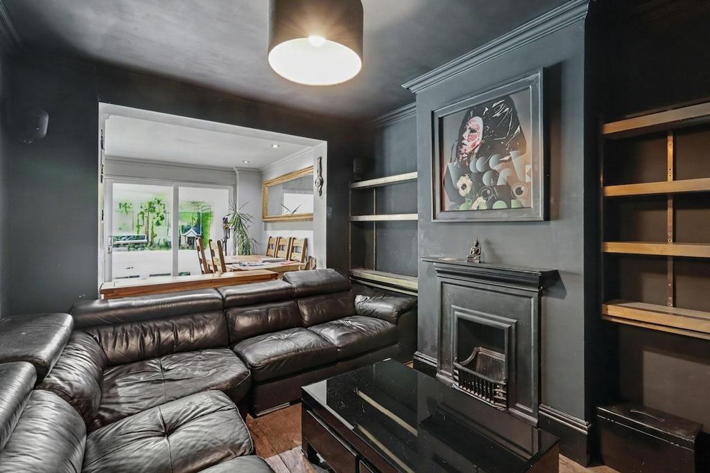 Living room, fireplace