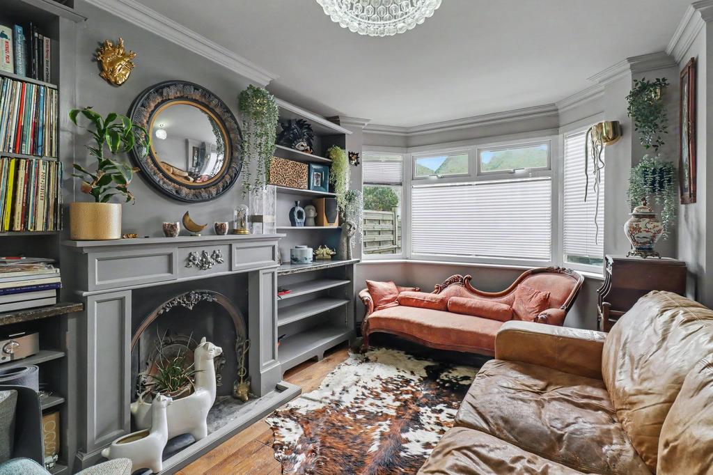 Living room, fireplace