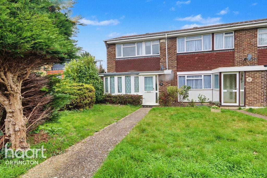Semi-detached house exterior, garden