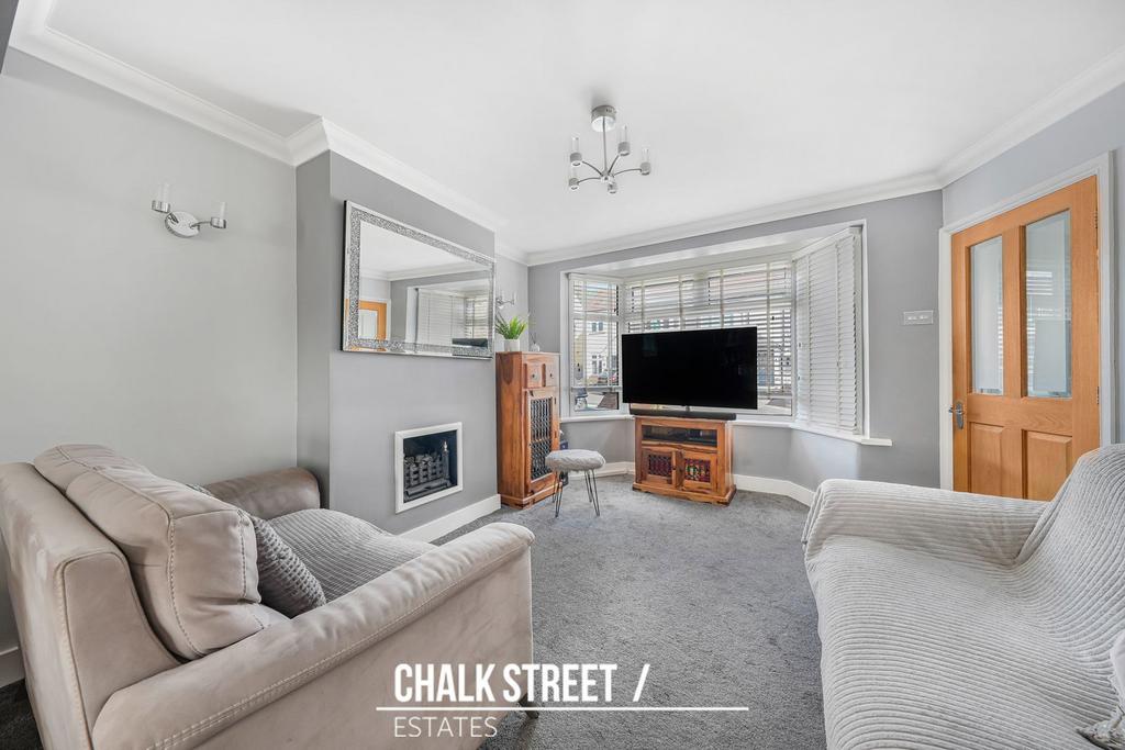 Living room, fireplace