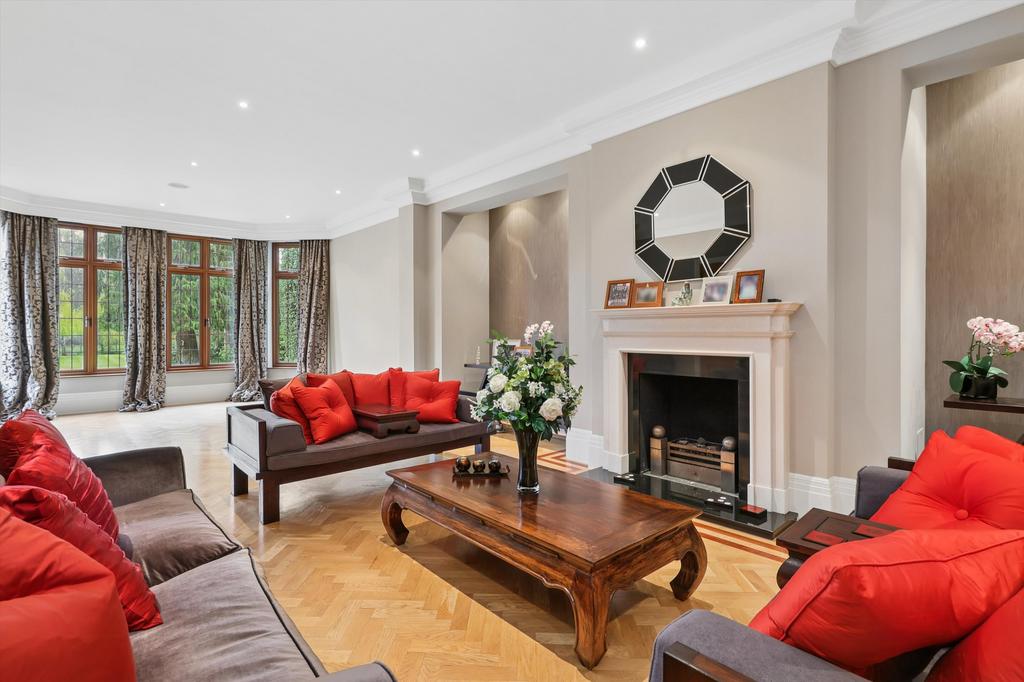 Living room, fireplace