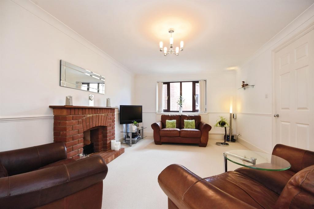 Living room, fireplace
