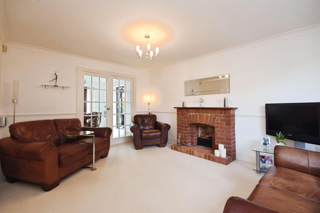 Living room, fireplace