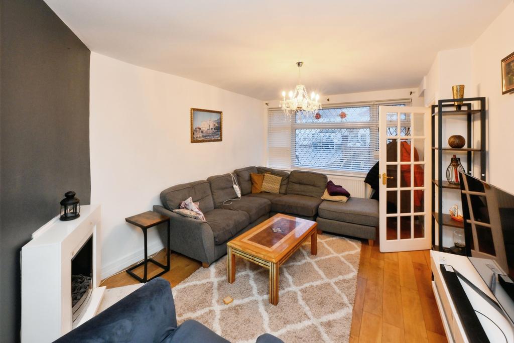 Living room, fireplace