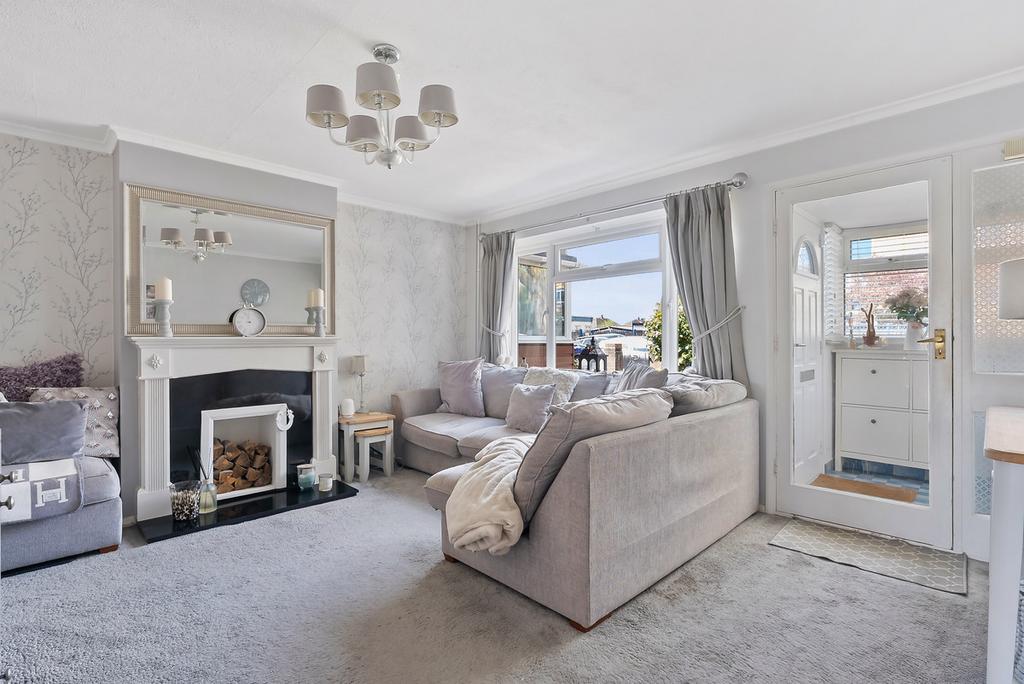 Living room, fireplace