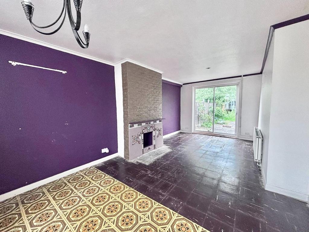 Living room, fireplace
