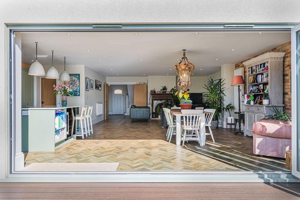 Open-plan living area, open plan living