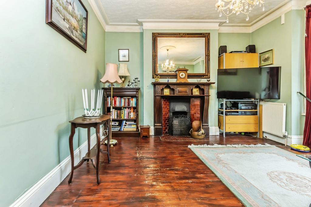 Living room, fireplace