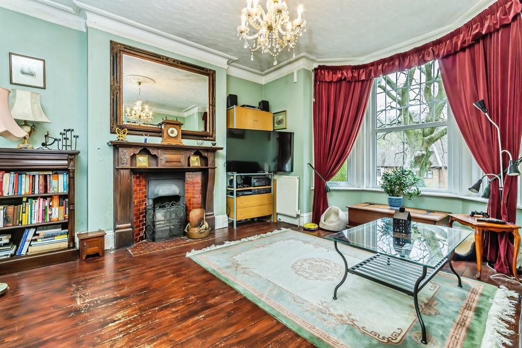 Living room, fireplace
